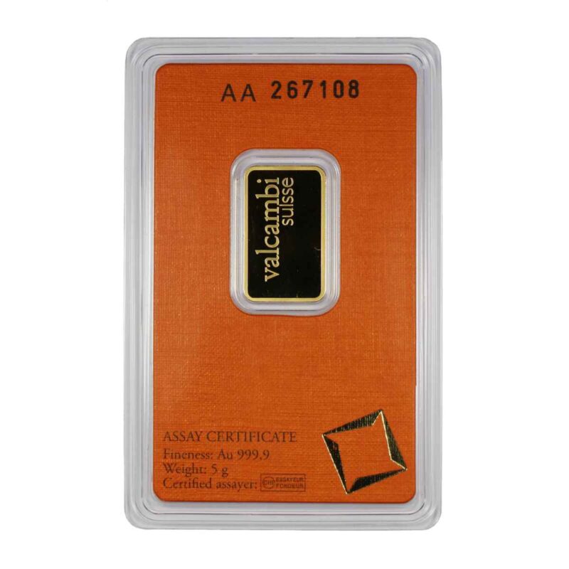 5 GRAM GOLD BAR VALCAMBI - Image 2