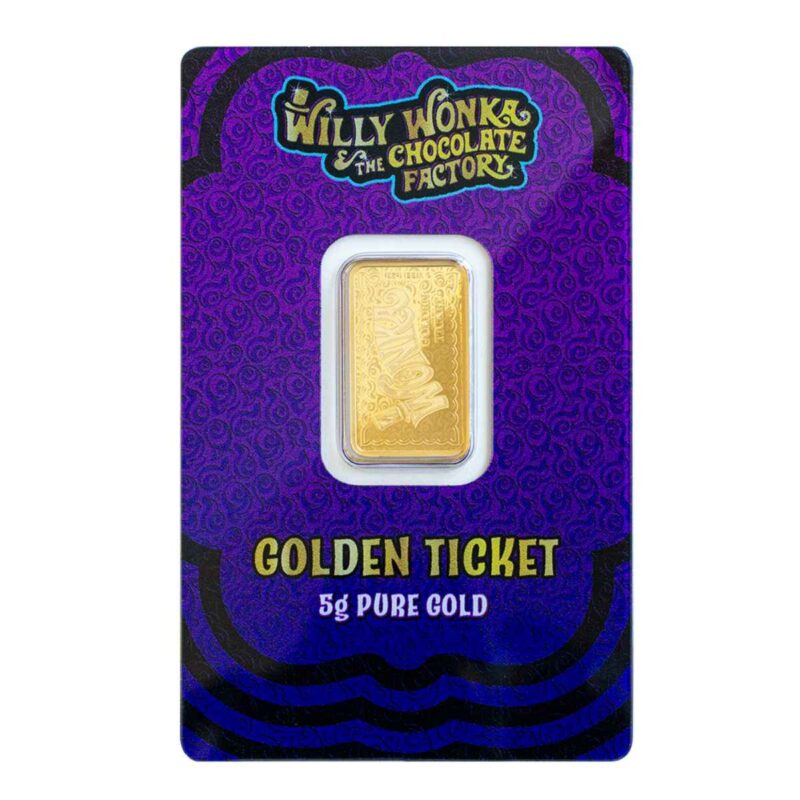 5 GRAM GOLD PAMP WILLY WONKA GOLDEN TICKET BAR