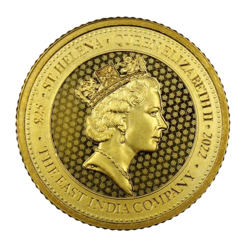 1/4 OUNCE GOLD ST. HELENA GUINEA ROSE CROWN