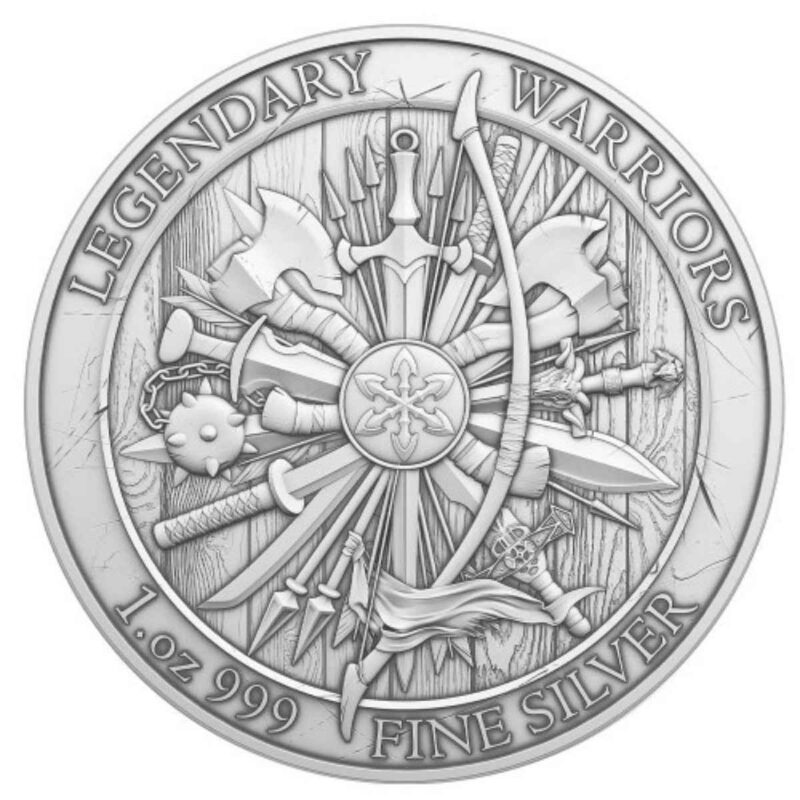 1 OUNCE SILVER ROUND BLOOD AXE - Image 2