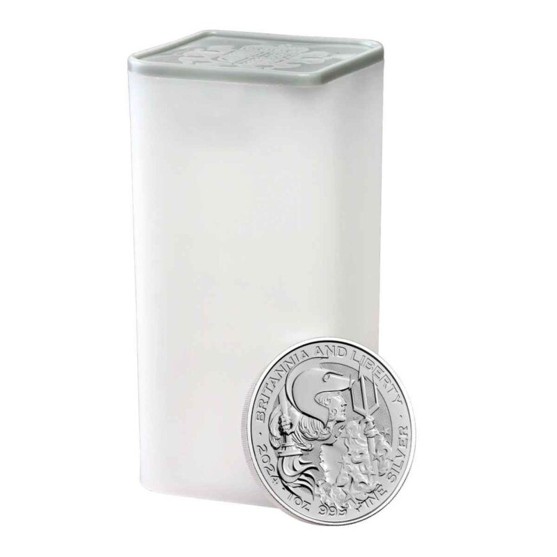1 OUNCE SILVER BRITANNIA  AND LIBERTY COIN ROYAL MINT 2024 - Image 4