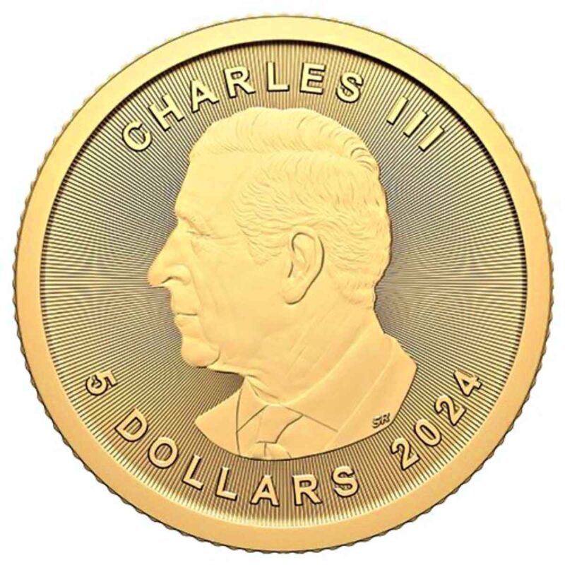 1/10 OUNCE GOLD MAPLE LEAF 2024 - Image 2