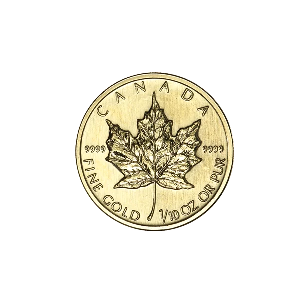 1/10 Ounce Gold Maple Impaired (reverse)