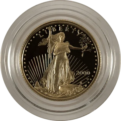 1/10 Ounce Proof Gold Eagle Cap/Slab (obverse)