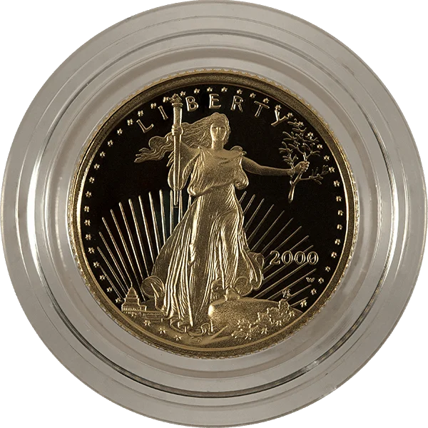 1/10 Ounce Proof Gold Eagle Cap/Slab (obverse)