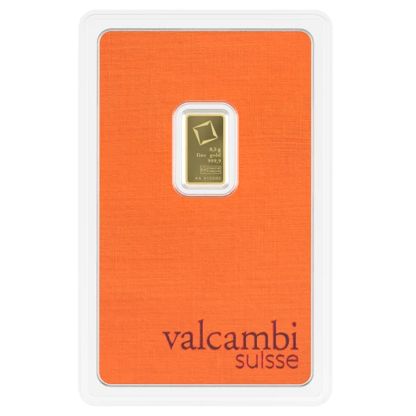 1/2 Gram Gold Valcambi Bar (obverse)