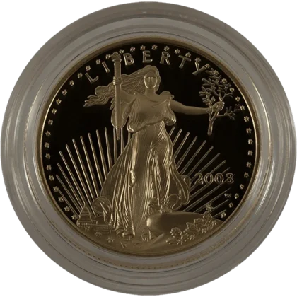 1/2 Ounce Proof Gold Eagle Cap/Slab (obverse)