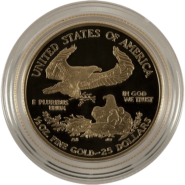 1/2 Ounce Proof Gold Eagle Cap/Slab (reverse)