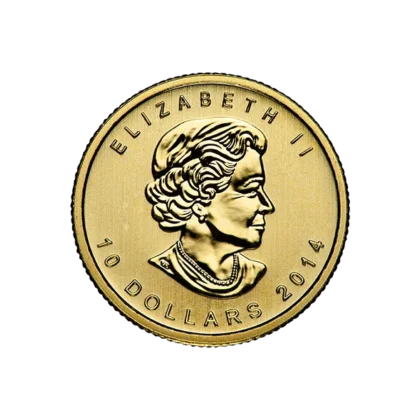 1/4 Ounce Gold Maple Leaf (obverse)