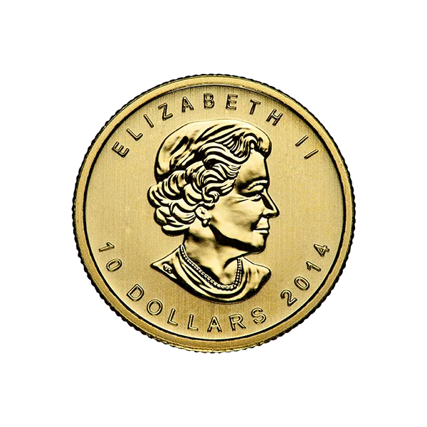 1/4 Ounce Gold Maple Leaf (obverse)
