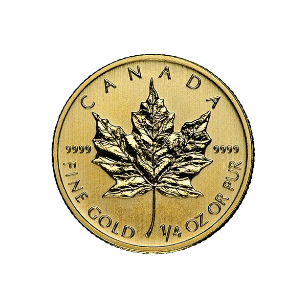 1/4 Ounce Gold Maple Leaf (reverse)