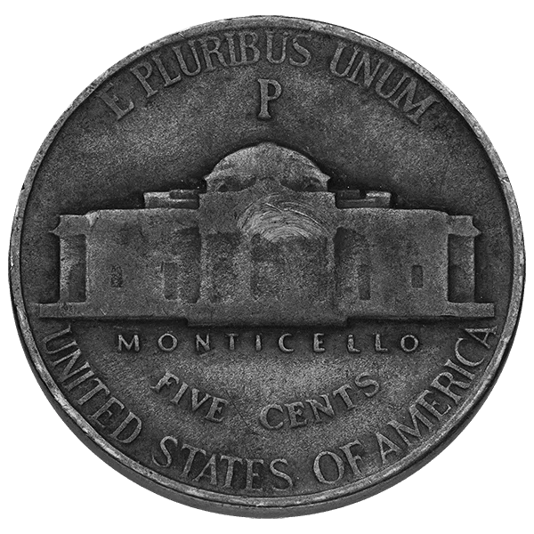 $1 Face US War Nickel (reverse)
