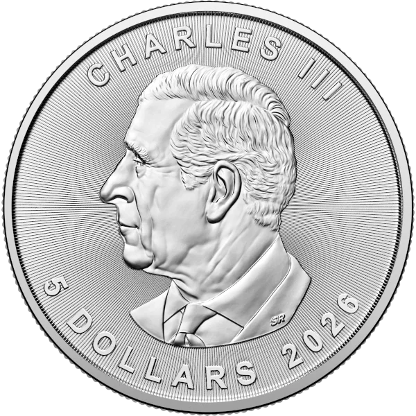 1 Ounce Canadian Silver Maple Leaf 2026 (reverse)