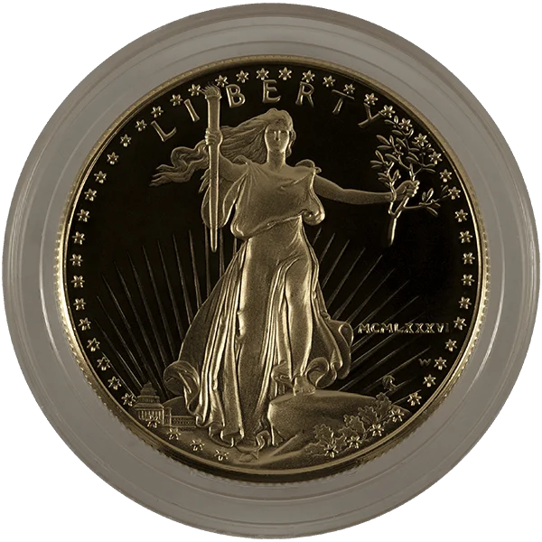 1 Ounce Incomplete Proof Gold Eagle (obverse)