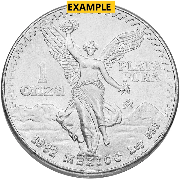 1 Ounce Mexican Silver Libertad (obverse)