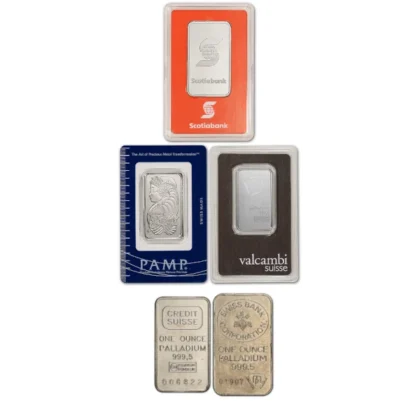 1 Ounce Palladium Bar Uncarded (obverse)