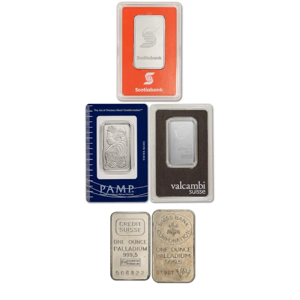 1 Ounce Palladium Bar Uncarded (obverse)