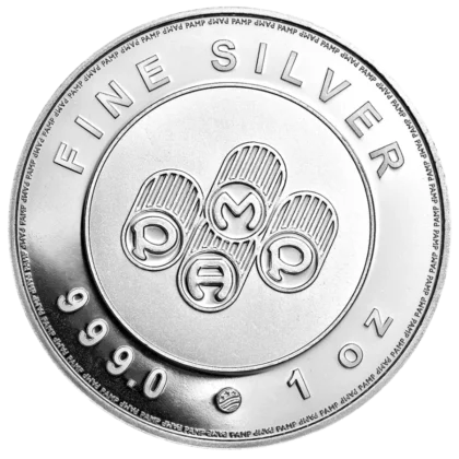 1 Ounce PAMP Silver Round (obverse)