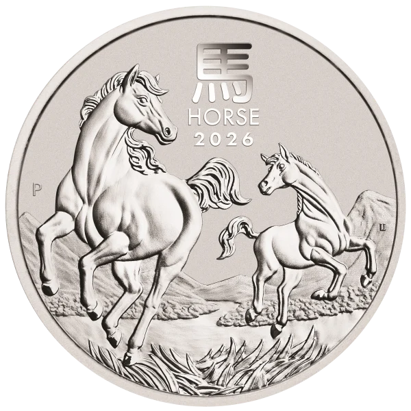1 Ounce Silver Australian Lunar Horse 2026 (obverse)