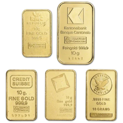 10 Gram Gold Bar (obverse)