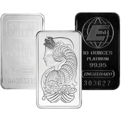 10 Ounce Platinum Bar (obverse)