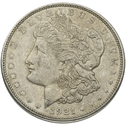 1921 Circulated Morgan Dollar (obverse)