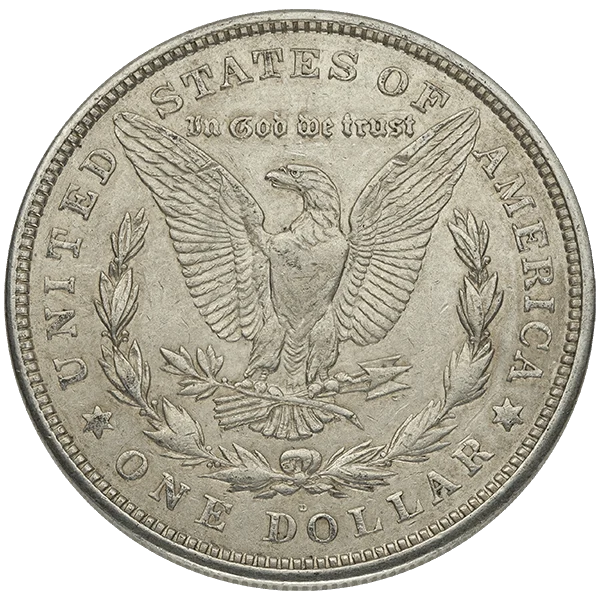 1921 Circulated Morgan Dollar (reverse)