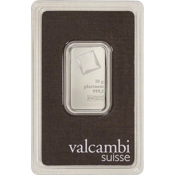 20 Gram Platinum Bar (obverse)