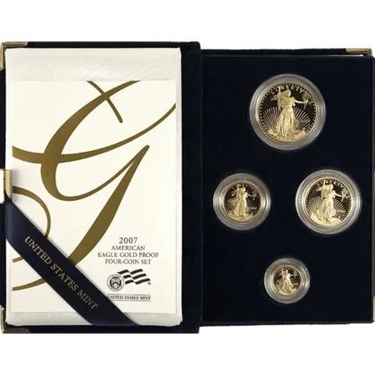 4 Piece Proof Gold Eagle Set (obverse)