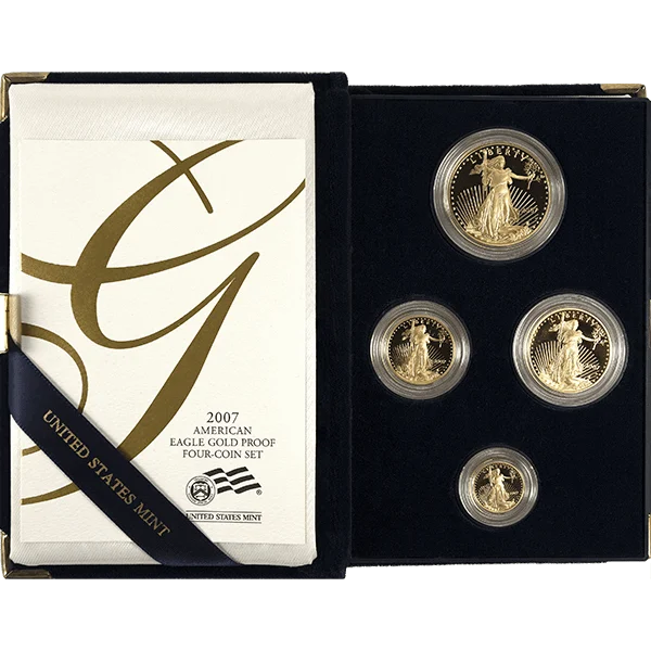 4 Piece Proof Gold Eagle Set (obverse)
