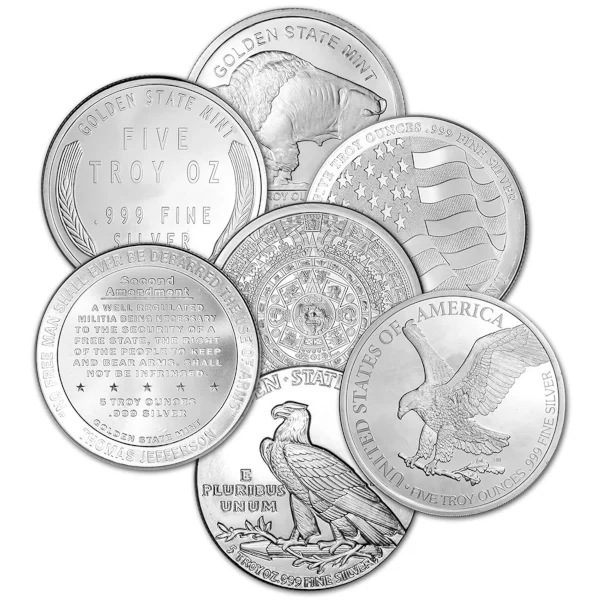 5 Ounce Silver Round (reverse)