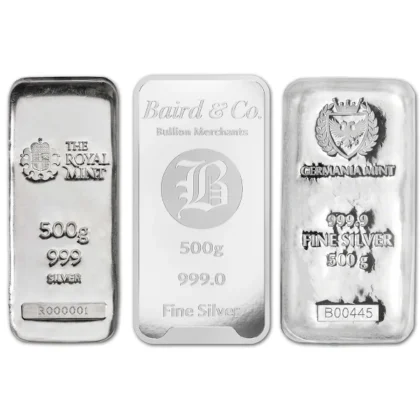 500 Gram Silver Bar (obverse)