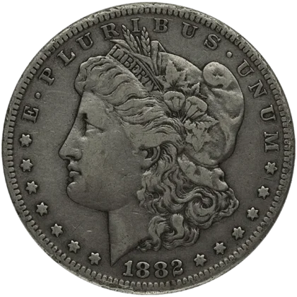 Circulated Morgan Dollar (obverse)