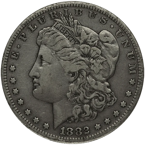 Circulated Morgan Dollar (obverse)