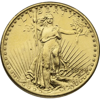 Lightly Polished $20 Saint Gaudens (obverse)