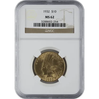 Ms62 $10 Indian (obverse)