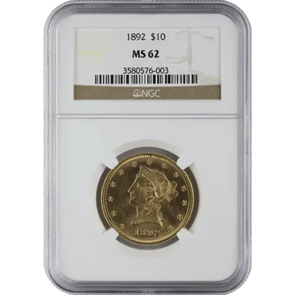 Ms62 $10 Liberty (obverse)