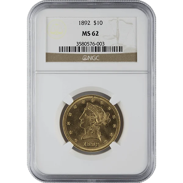 Ms62 $10 Liberty (obverse)