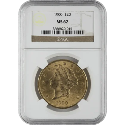 Ms62 $20 Liberty (obverse)