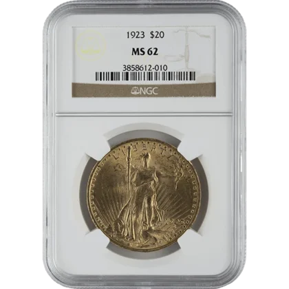 Ms62 $20 Saint Gaudens (obverse)