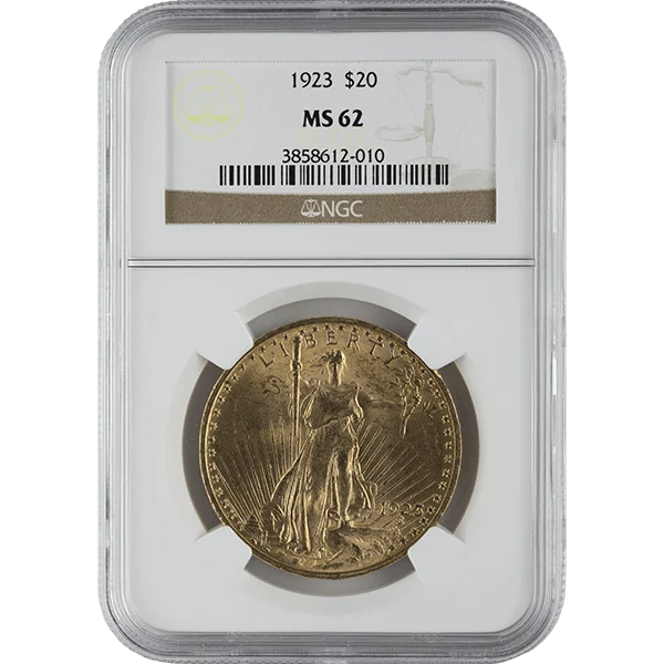 Ms62 $20 Saint Gaudens (obverse)