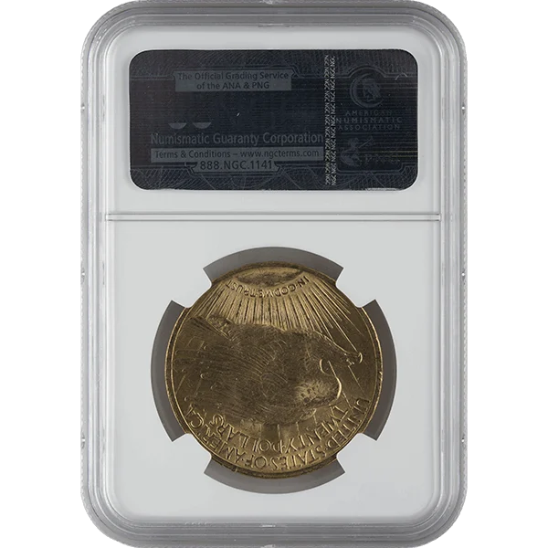 Ms62 $20 Saint Gaudens (reverse)