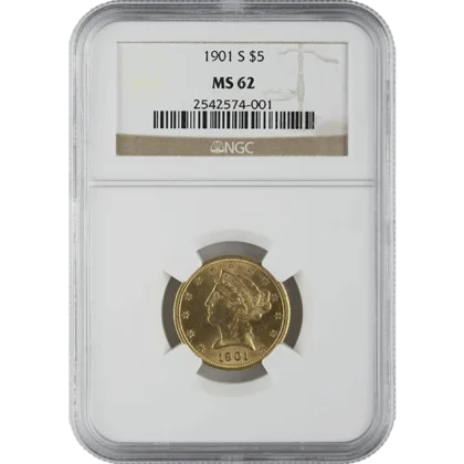 Ms62 $5 Liberty (obverse)