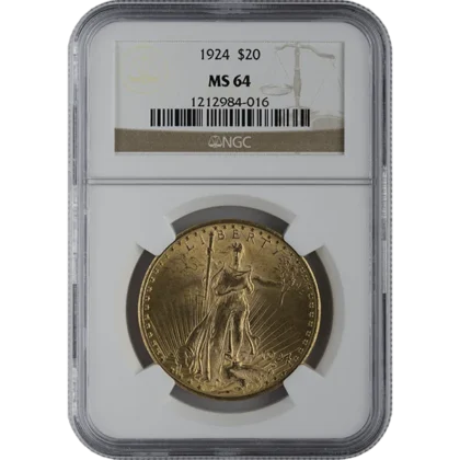 Ms64 $20 Saint Gaudens (obverse)