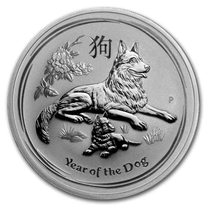 1 OUNCE SILVER AUSTRALIAN YEAR OF THE DOG 2018