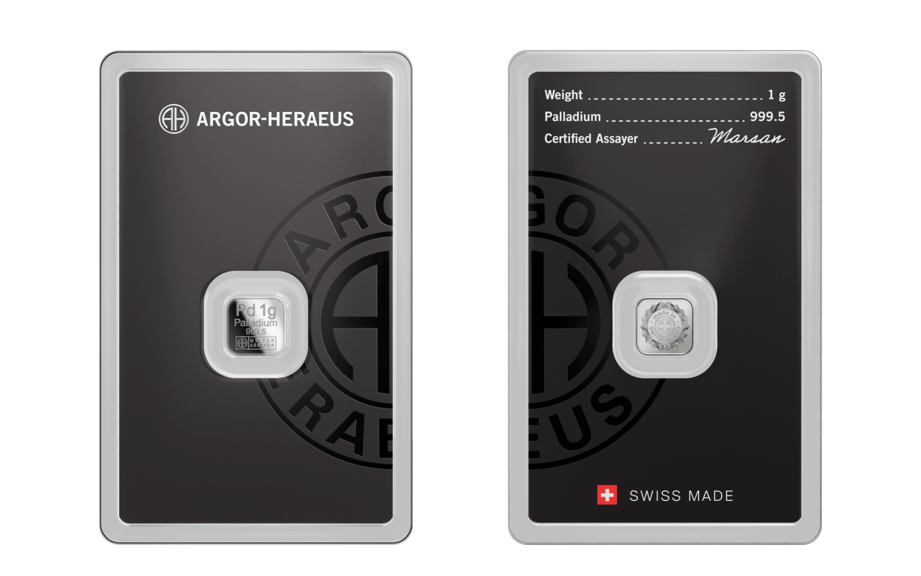 1 Gram Heraeus Palladium Bar