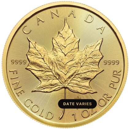 1 oz Canadian Gold Maple Leaf Coin (.9999 Fine)