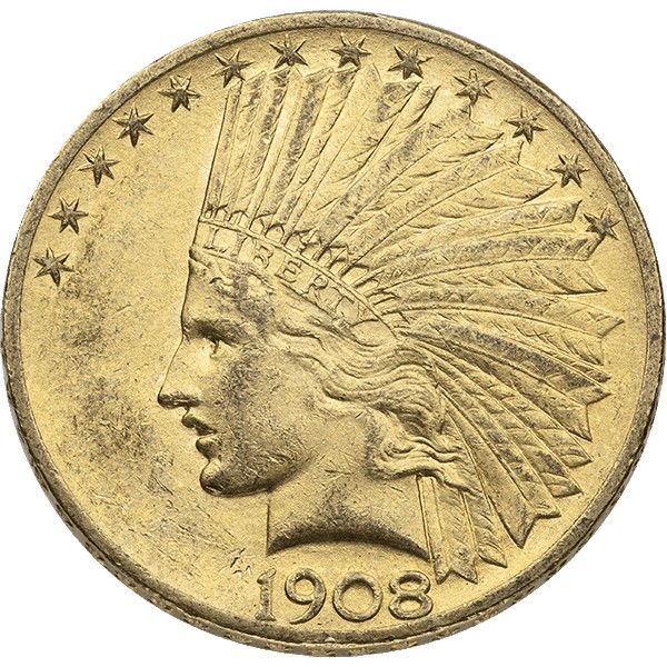 $10 Indian Head Eagle gold coin