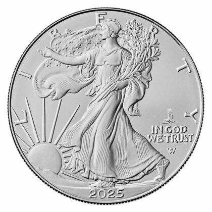 2025 American Silver Eagle with eagle privy mark, Walking Liberty side