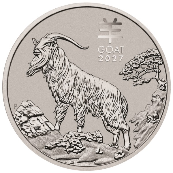 2027 Australian Platinum Lunar Year of the Goat coin